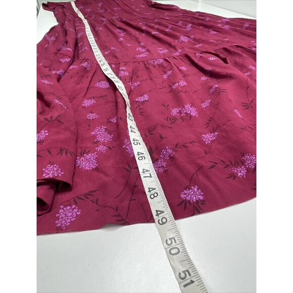 Free Assembly Midi Dress XL Red Floral Tiered Rodeo Western Prairie Country - Picture 12 of 12